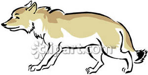 Jackal Clipart Prowling Jackal Royalty Free Clipart Picture 090304    