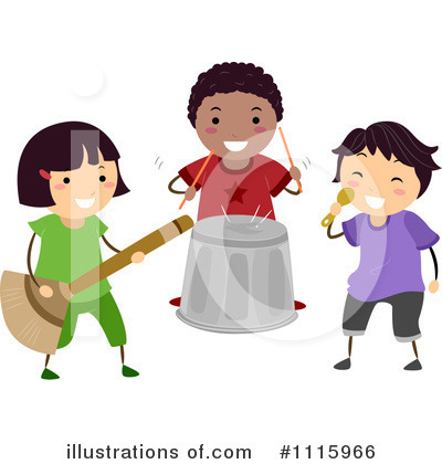Kids Rock Band Clipart Childrens Band Clipart