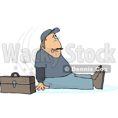 On Water Puddle And Falling To The Ground Clipart   Dennis Cox  5099
