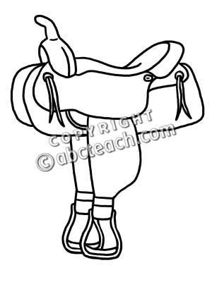 Saddle Clipart Western Clip Art Saddle Bw Pw Png