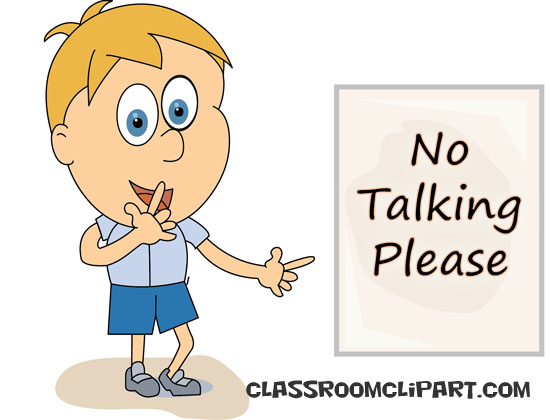 School   No Talking Please   Classroom Clipart