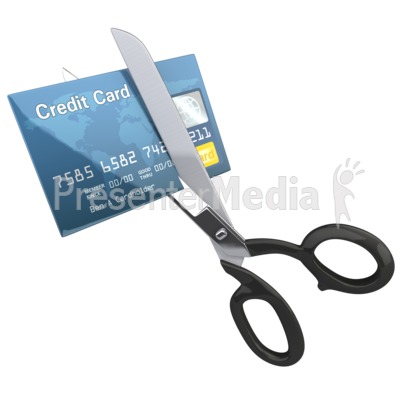 Scissors Clipping Credit Card   Home And Lifestyle   Great Clipart For