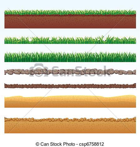 Vector Illustration Of Nature Details   Ground Cutaway Desert And