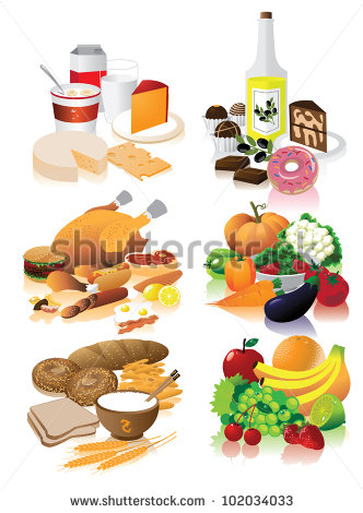 Food Groups Eps 8 Vector Groupe   