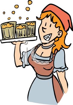 German Tavern Maid   Royalty Free Clip Art Picture
