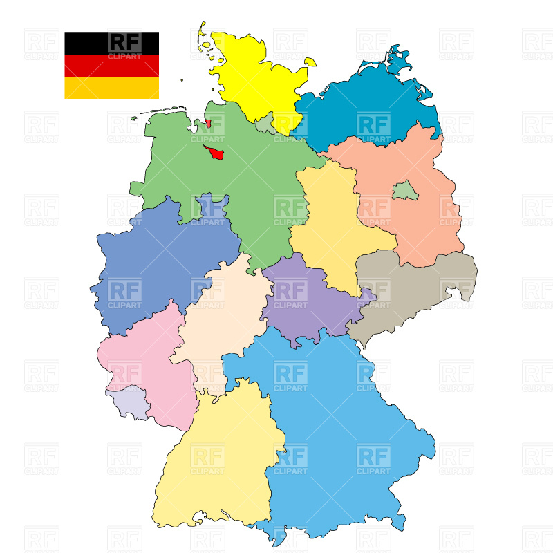 Germany Administrative Divisions   Map And Lands 3005 Signs Symbols