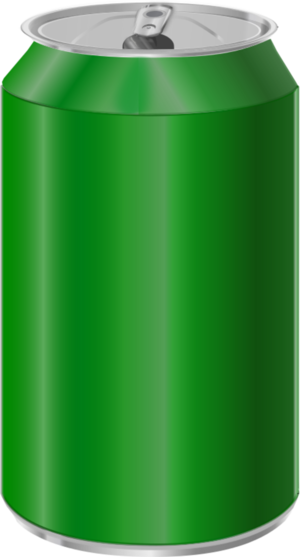 Green Soda Can   Vector Clip Art