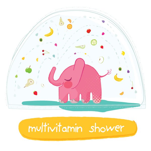 Multivitamin Shower Free Vector