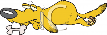     Picture Of A Cartoon Dog Laying Down With A Bone   Animalclipart Net