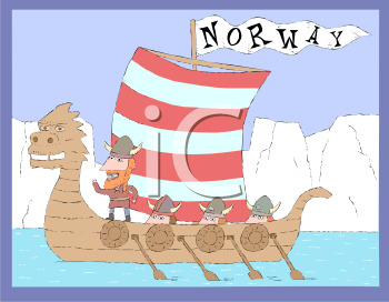 Royalty Free Clip Art Image  Tourism Norway Poster