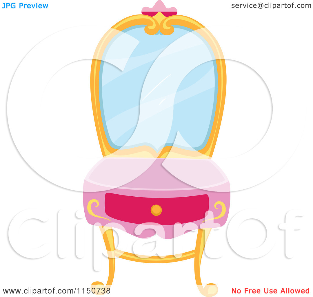Vanity Clipart Cartoon Of A Princess Vanity Table Royalty Free Vector