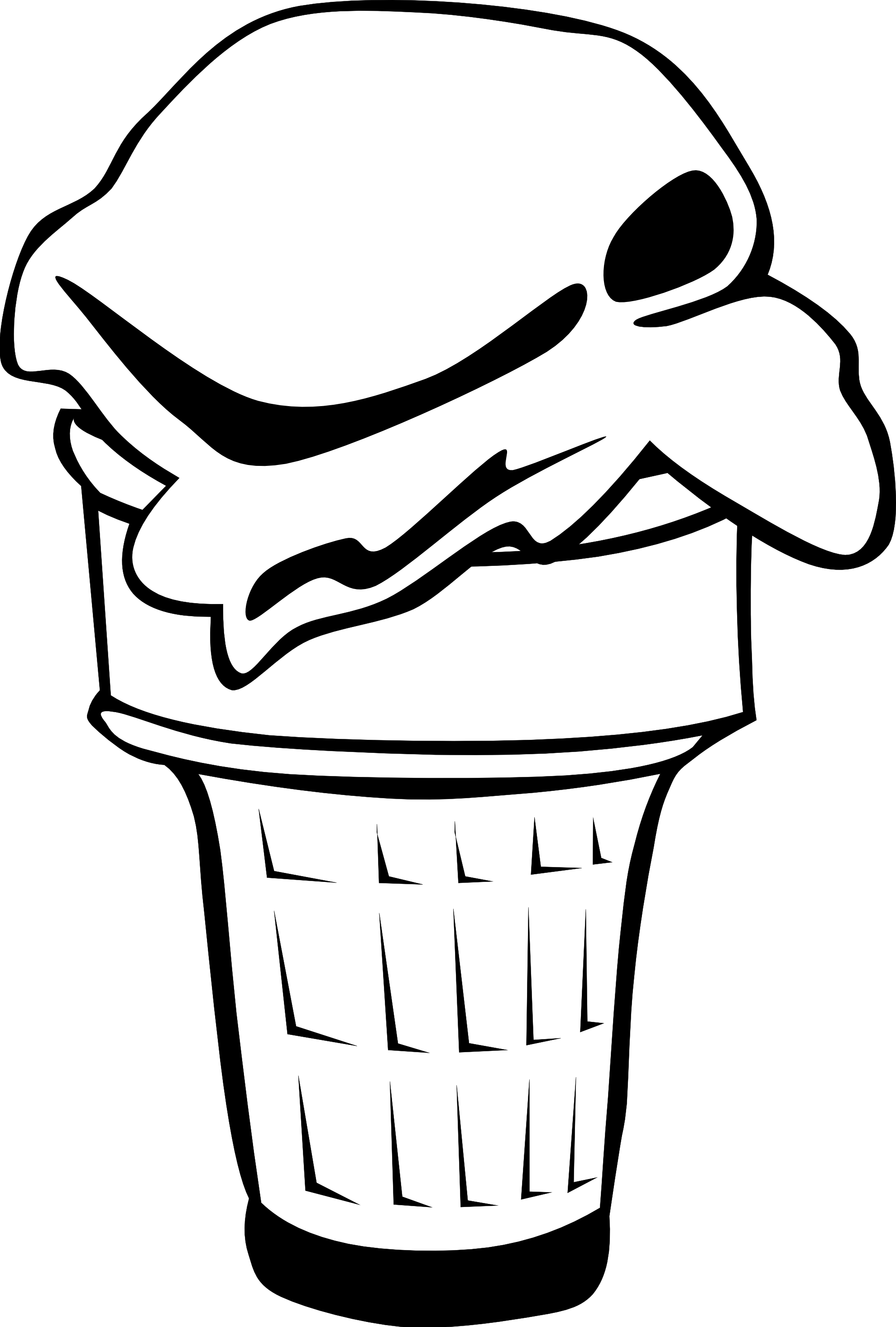 Black And White Ice Cream Cone Clipart Ice Cream Cones Ff Menu 3 Black