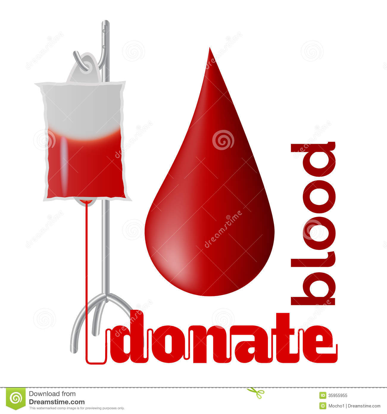     Blood   Blood Donation Concept With Blood Drop And Bag Of Blood