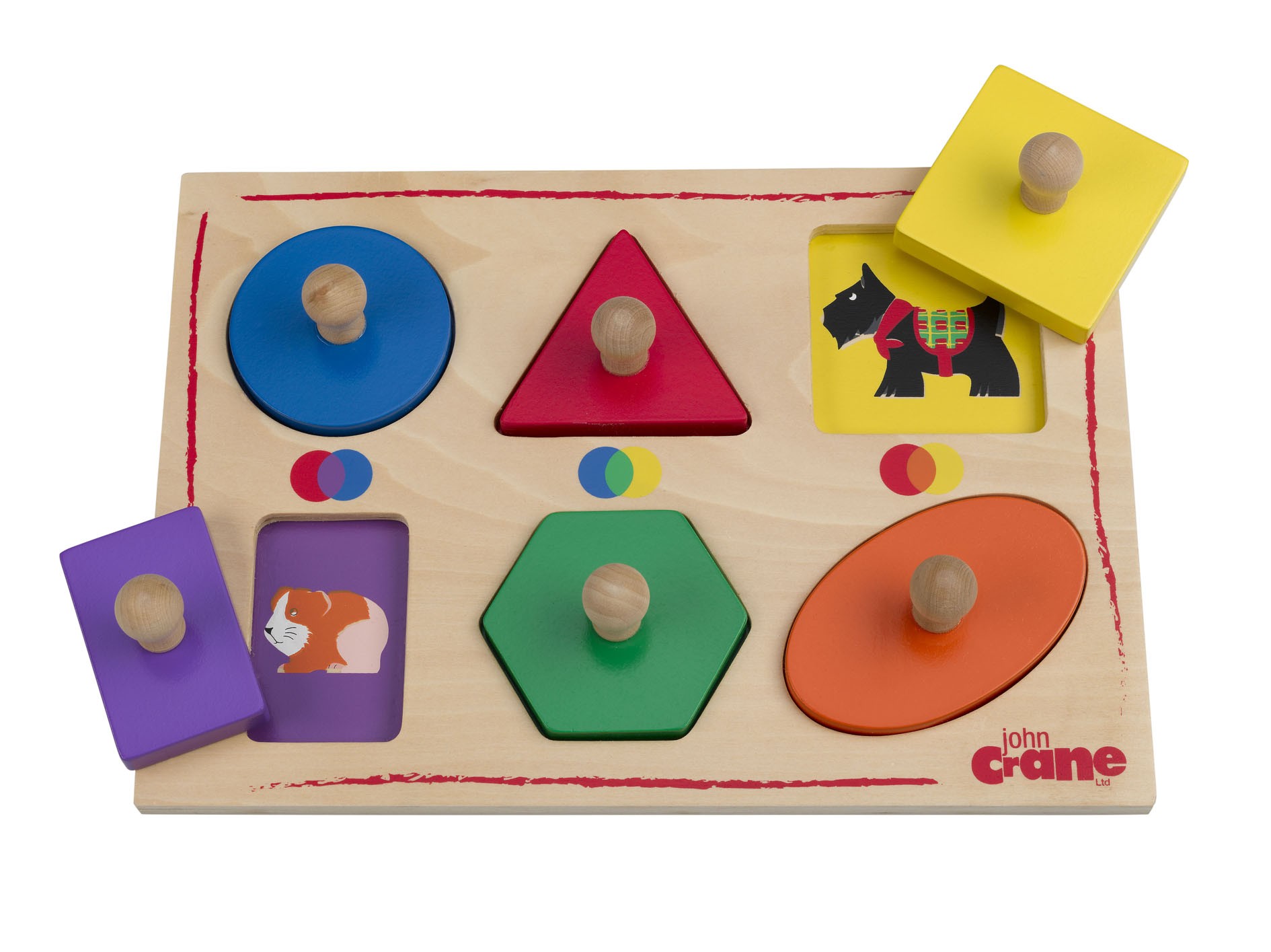 Colour And Shape Wooden Matching Peg Puzzle Wooden Puzzle John Crane