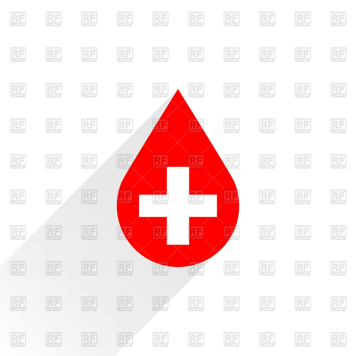 Donation   Red Flat Blood Drop With Medicine Cross Download Royalty    