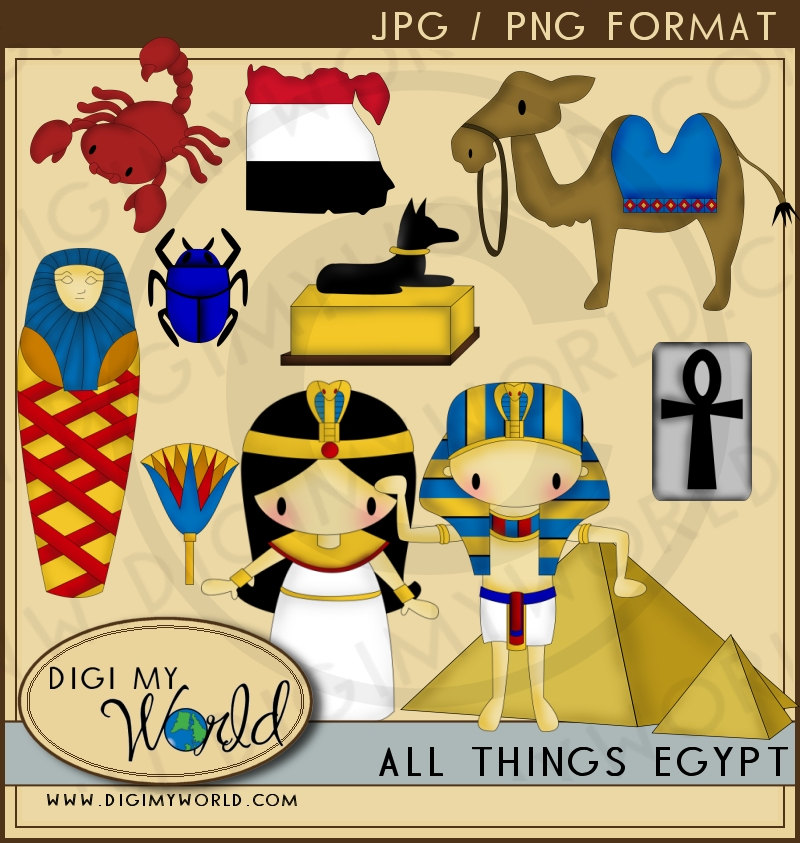 Egypt Egyptian Pharoah Cleopatra Kawaii Clipart By Digimyworld