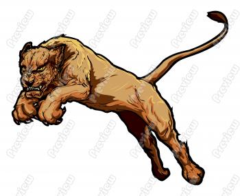 Female Lion Cartoon Clip Art