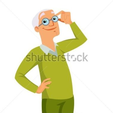 File Browse   People   Happy Smiling Grandfather Holding His Glasses