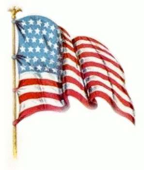 Free Vintage Clipart Picture Of An American Flag