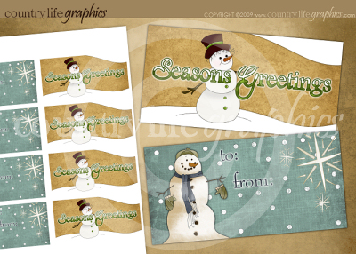     Gift Tags   Primitive   Country Clipart   Country Life Graphics