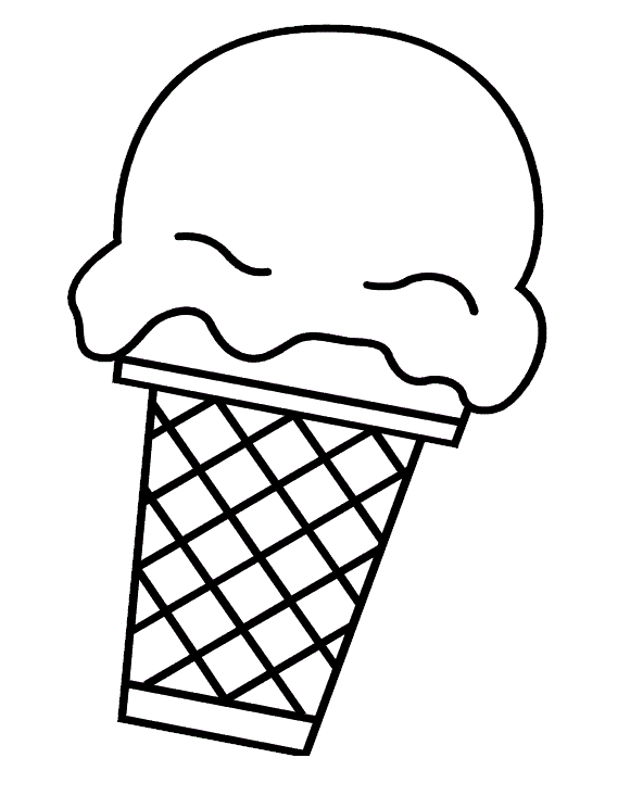 Ice Cream Cone Clip Art Black And White   Clipart Panda   Free Clipart