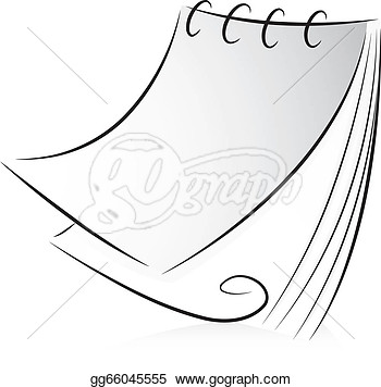 Illustration Of Notebook In Black And White  Stock Clip Art Gg66045555