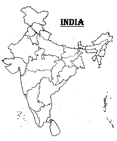 India 2012  Blank India Map