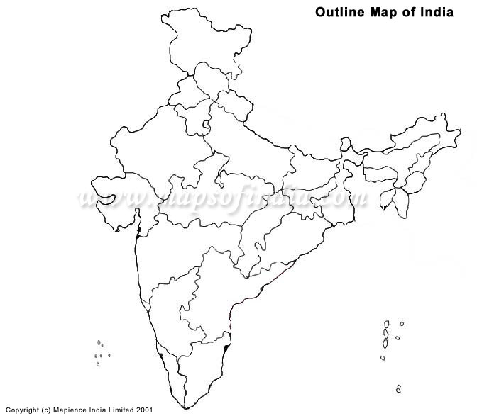 India Clickable Outline Map Of States And Union Territories Of India