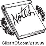 Notebook Clipart Black And White Notebook Clip