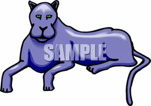 Panther Laying Down Clipart Image 