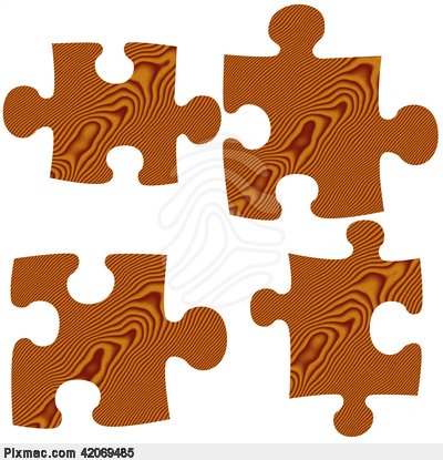 Puzzle Pieces Stock Photos   Wooden Puzzle Pieces Stock