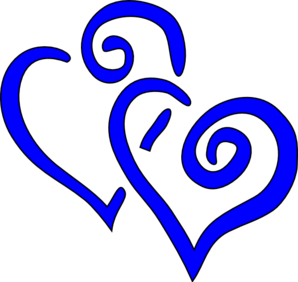 Royal Blue Intertwined Hearts Clip Art At Clker Com   Vector Clip Art