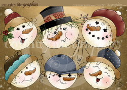 Winter Snowman Clipart   Primitive   Country Christmas Clipart At    