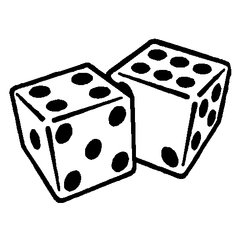 Black And White Dice Clipart Xcgk7kpmi Png
