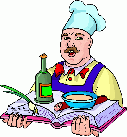Chef With Book Clipart   Chef With Book Clip Art