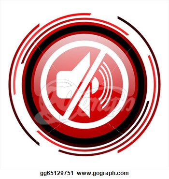 Clipart   Mute Red Circle Web Glossy Icon On White Background  Stock
