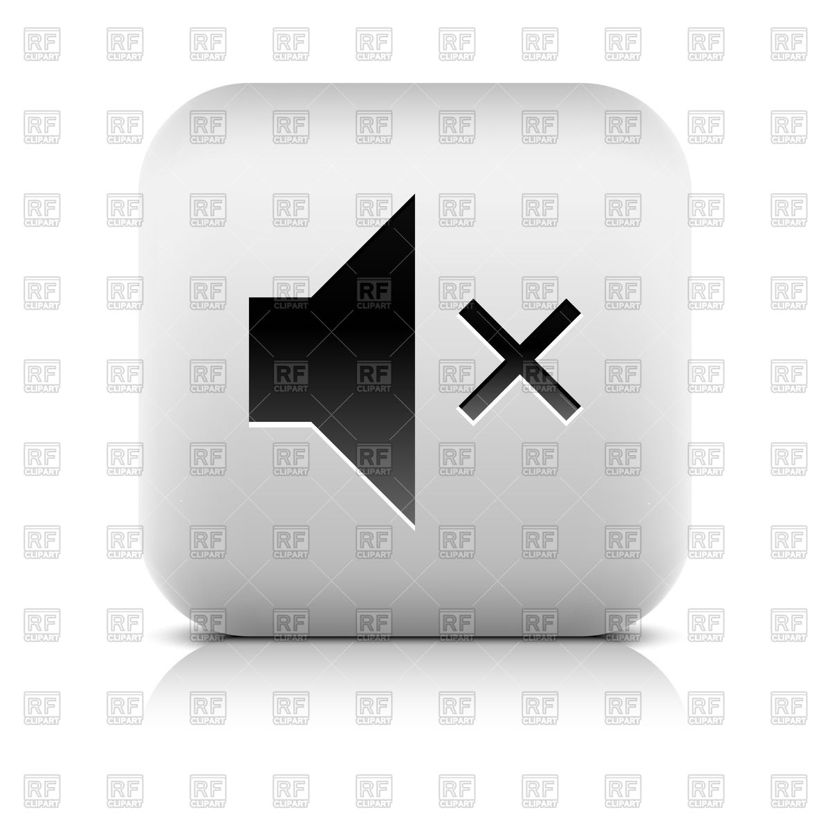 Mute   Gray Volume Button Download Royalty Free Vector Clipart  Eps
