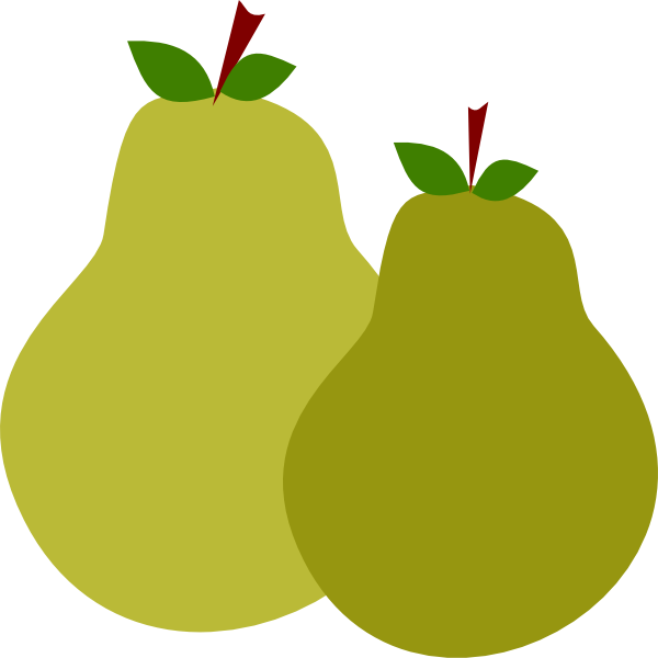 Pair Of Pears Clip Art At Clker Com   Vector Clip Art Online Royalty    