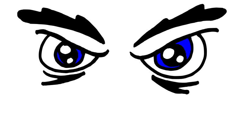 Angry Blue Eyes By Platypuscove   Simple Hand Drawn Eyes And They Are    