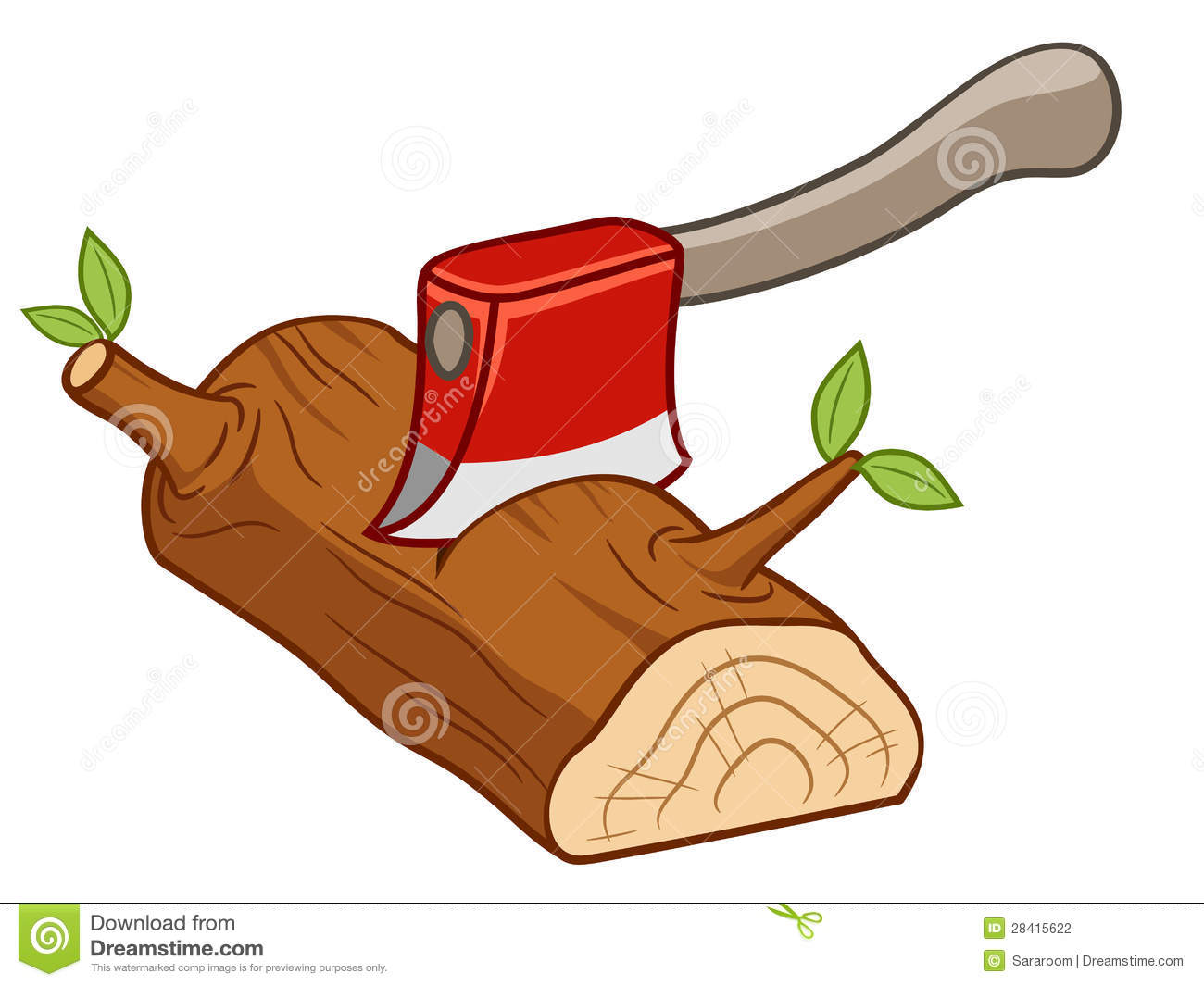 Axe Set On Timber Stock Photography   Image  28415622