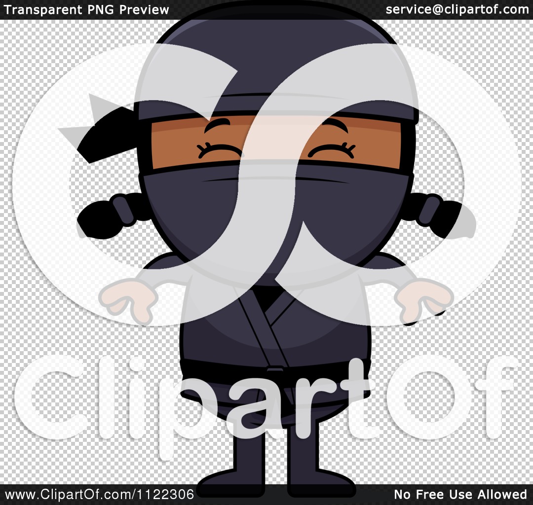Black Ninja Girl   Royalty Free Vector Clipart By Cory Thoman  1122306