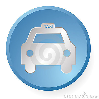 Blue Taxi Icon En Vector