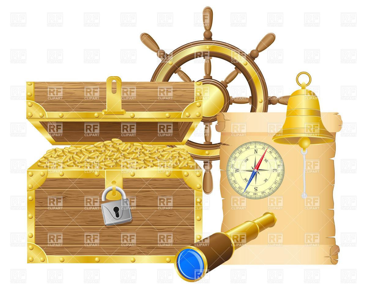     Chest With Golden Coins 19071 Download Royalty Free Vector Clipart