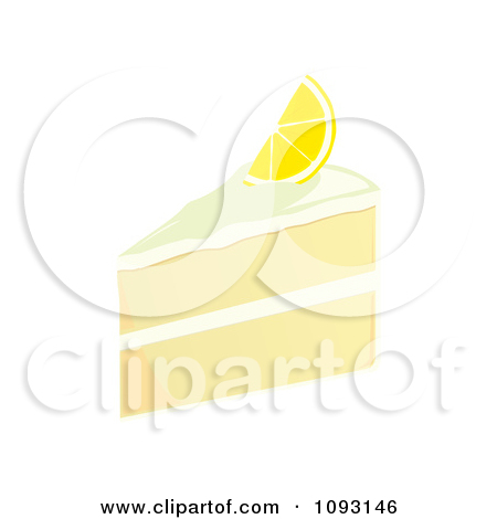 Clipart Serving Of Two Layered Lemon Cake   Royalty Free Vector    