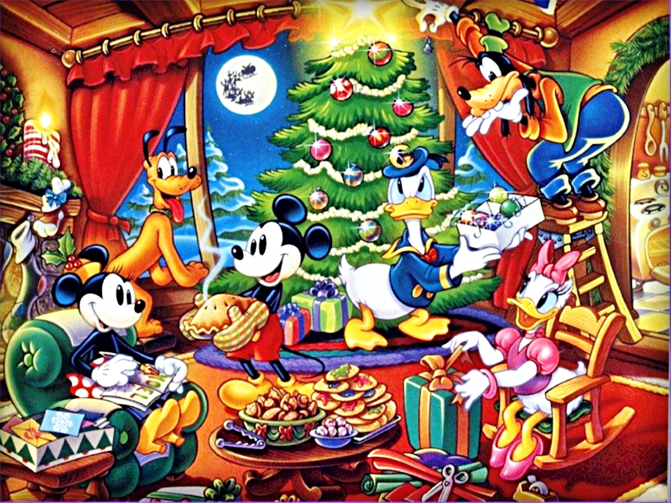     Disney Characters Walt Disney Wallpapers   The Disney Gang   Christmas