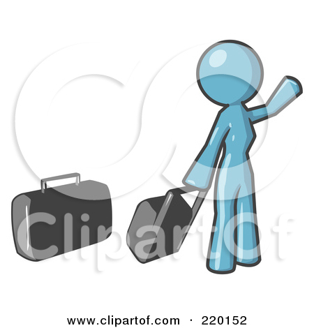 Free  Rf  Clipart Illustration Of A Denim Blue Design Mascot Man