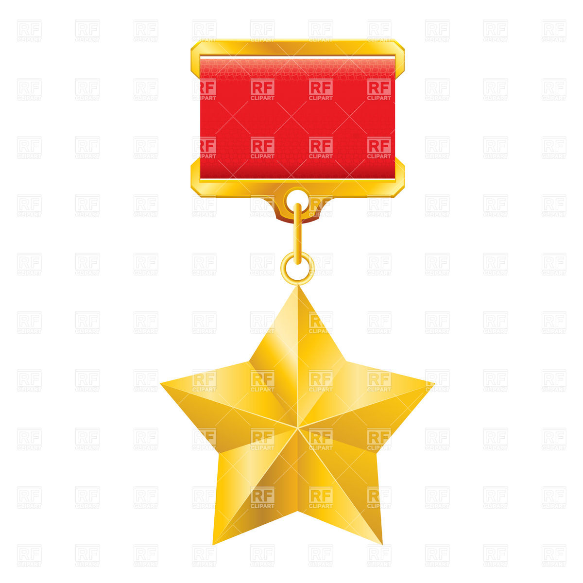 Gold Award Medal With Blue Ribbon  Fotosearch Search Clip
