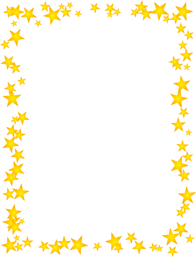 Gold Stars Scattered Border Free Borders And Clip Art