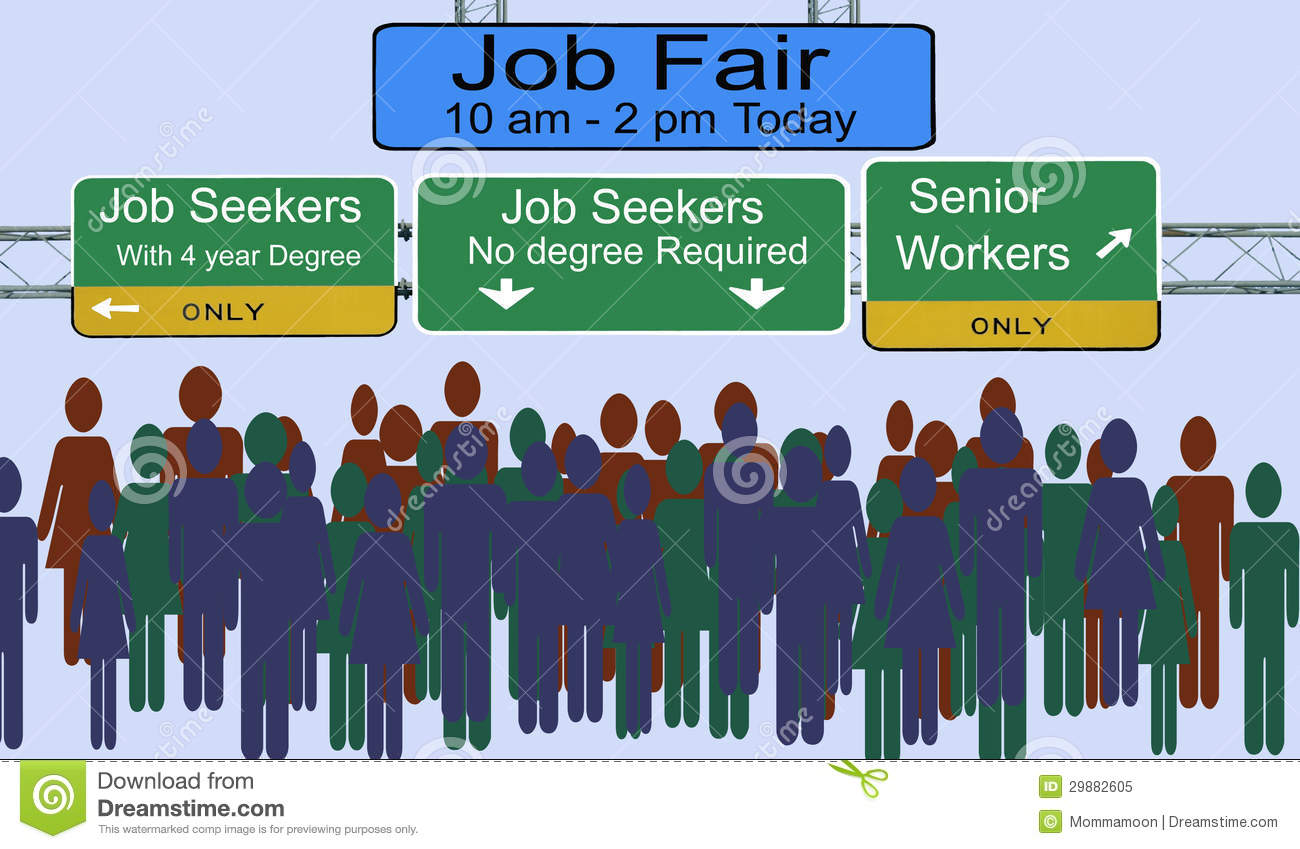Job Fair Signs And Advertising Royalty Free Stock Photo   Image    