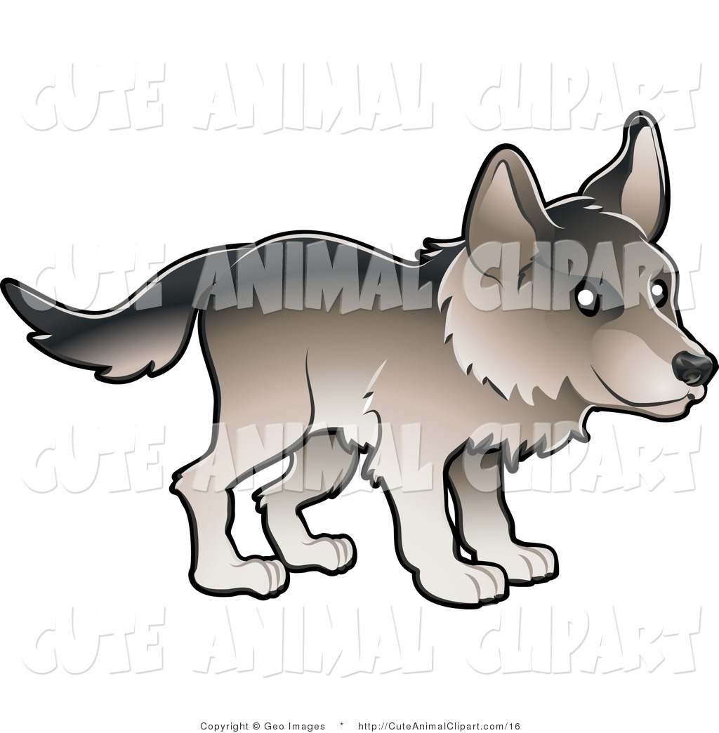 Larger Preview  Vector Clip Art Of A Cute Timber Wolf By Geo Images